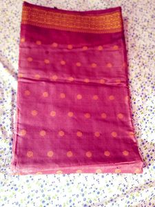 Elegant Pink pure Silk Saree