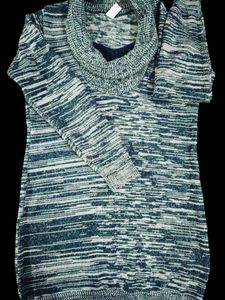 Stylish Cowl Neck Sweater Dress