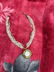 Vintage Beaded Medallion Necklace