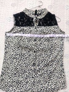 Leopard Print Lace Top