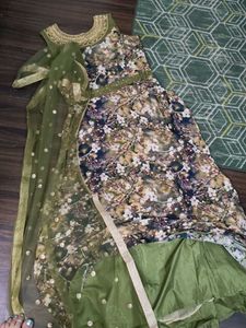 Floral Print Ethnic Gown