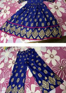 Blue & Gold Kurta Set