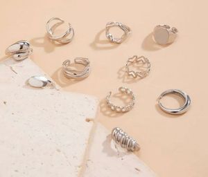 Silver Plated Set of 10 Stackable Finger Rings🫶🏻
