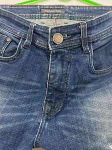 Ripped Blue Denim Jeans