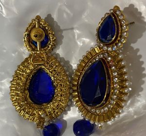 Elegant Blue Stone Earrings