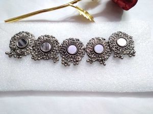 Oxidized Silver Mirror Necklace