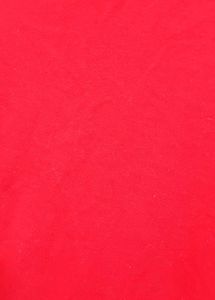 Bold Red Solid Mock Neck Fitted T-Shirt