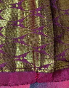 Green And Maroon Silk Saree
