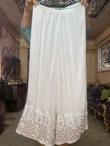 Lucknowi With Gotta Work Flaired Georgette Palazzo