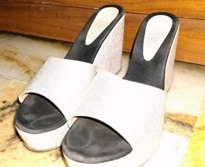 Silver Wedge Heels