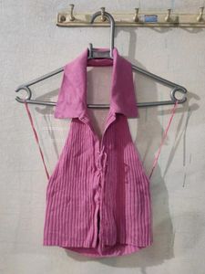 Y2k Pink Halter Top