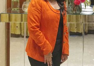 Chic Orange Blazer
