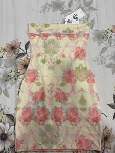 Floral Tube Neck Mini Dress