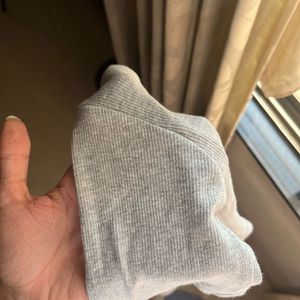 Gray Long Sleeve Top