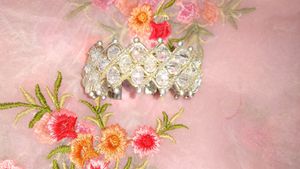 Beautiful Silver Bracelet With Crystals