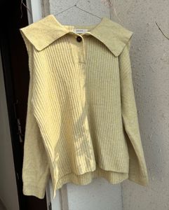 Stylish Yellow Knit Sweater