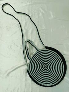 Cotton Jute Round Sling Cum Handbag
