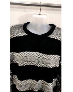 Soft Black And White sweater Top For Women&#39;s