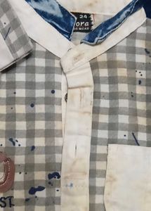 Cute Boys Checkered Kurta