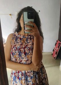 Floral Print Halter Neck Dress