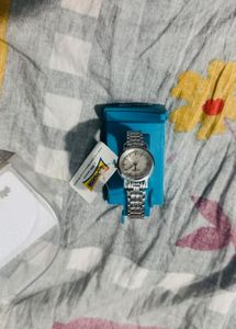 Sonata Silver Metal Watch