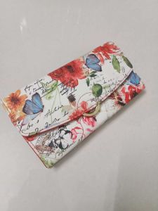 Floral & Butterfly Print Wallet