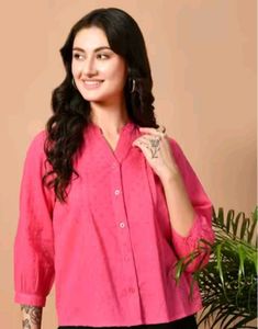 Pink Button-Down Top