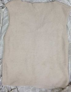 Beige Knit Vest