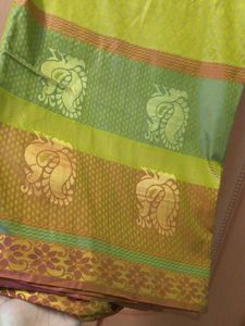 Mustard Yellow Silk Saree