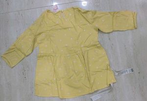 Cute Yellow Girls Top