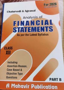 Analysis of Financial Statements . Class 12 Part B