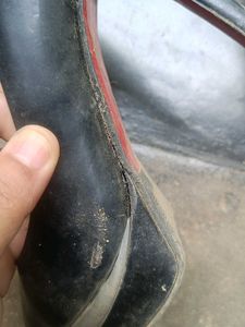 Black Peep Toe Flats