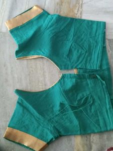 A Beautiful Saree With Stitched Blouse