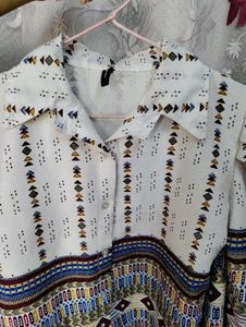 Vero Moda Boho Printed Shirt with Puffed Sleeves