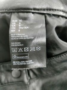 Black Faux Leather Mini Skirt