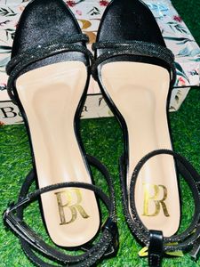 Black Rhinestone Heels