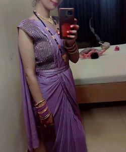 Beautiful Readymade Saree With Steached Blouse