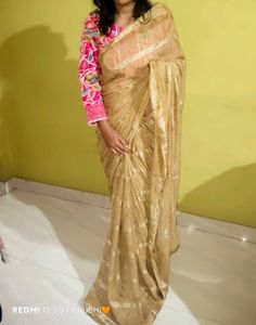 Elegant Gold Saree