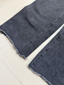 Wide Leg Black Wash Jeans