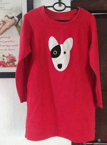 Red Dog Print Dress