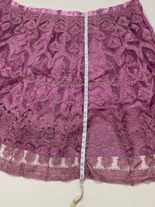Mauve Embroidered Lehenga Choli Set