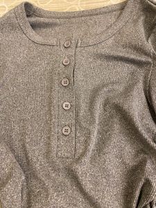 y2k fitted grey t shirt