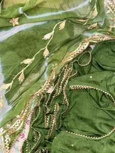 Green Embroidered Anarkali Suit Never Used