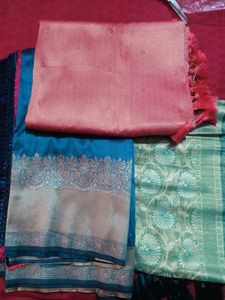Kanjivaram Soft Silk Saries In Combo