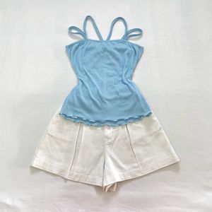 Style Back Baby Blue Bow Top