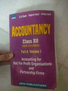 Accountancy Class 12th Part A Volume 1 CBSE Book