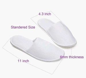 White  Slippers, Cotton Universal Size