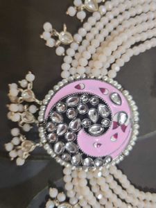 Pink Kundan Choker Set