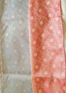 Silk Saree With Stiched Fall