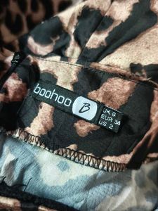 I. Leopard Print Mini Dress